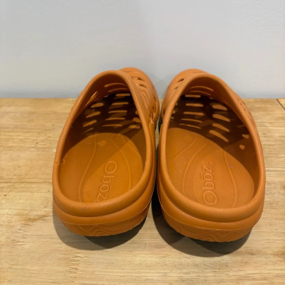 Oboz Whakatapu Recovery Clog Slides Mens Orange Size 12 Comfort Slip On Shoes